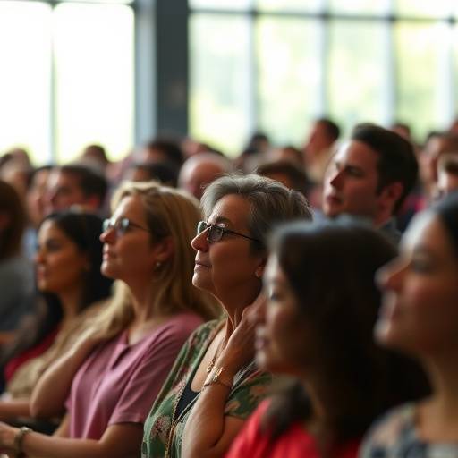 Diferentes personas escuchando atentamente en una audiencia