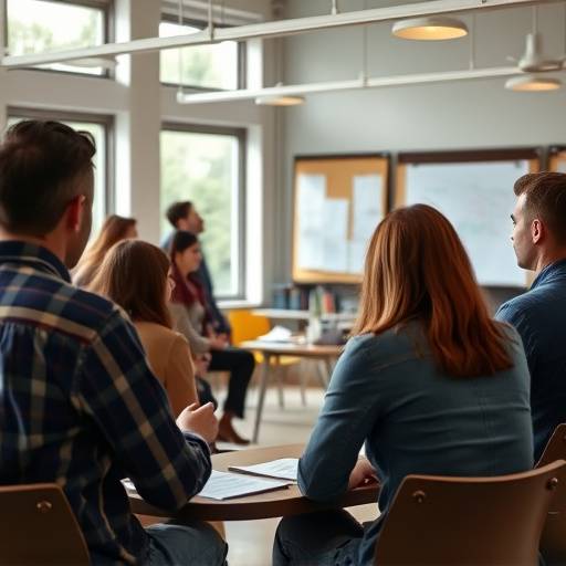 Un grupo de personas practicando oratoria en un taller